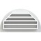 Ekena Millwork Half Round Gable Vent Functional, PVC Gable Vent w/ 1" x 4" Flat Trim Frame, 30"W x 15"H GVPHR30X1501FUN - alternate 2